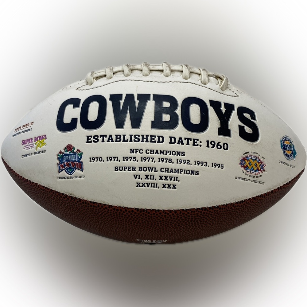 Commemorative NFL Dallas Cowboys Super Bowl Legacy Logo Football